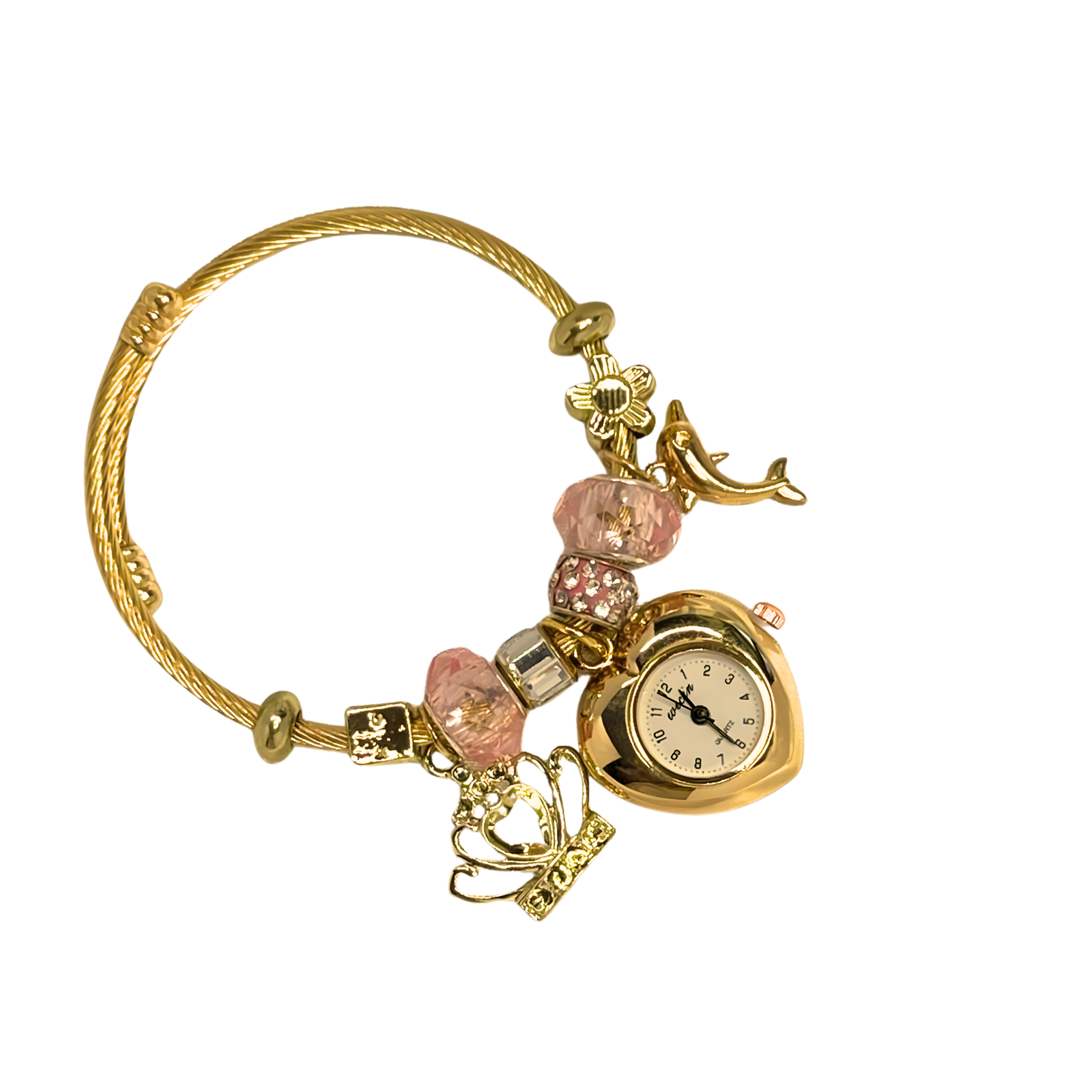 أسوارة ذهبية مع تشارمز