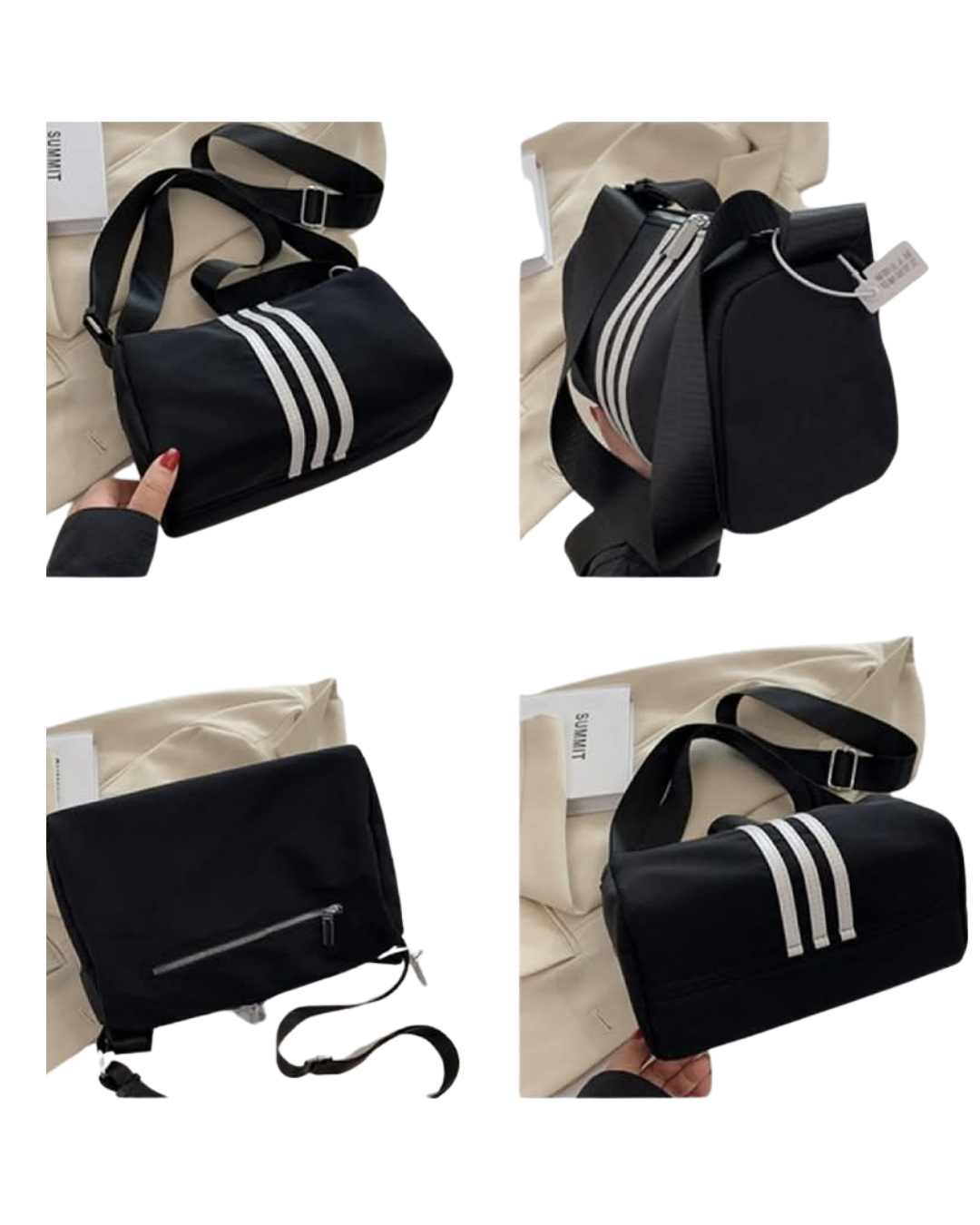 شنتة سوداء بخطوط بيضاء