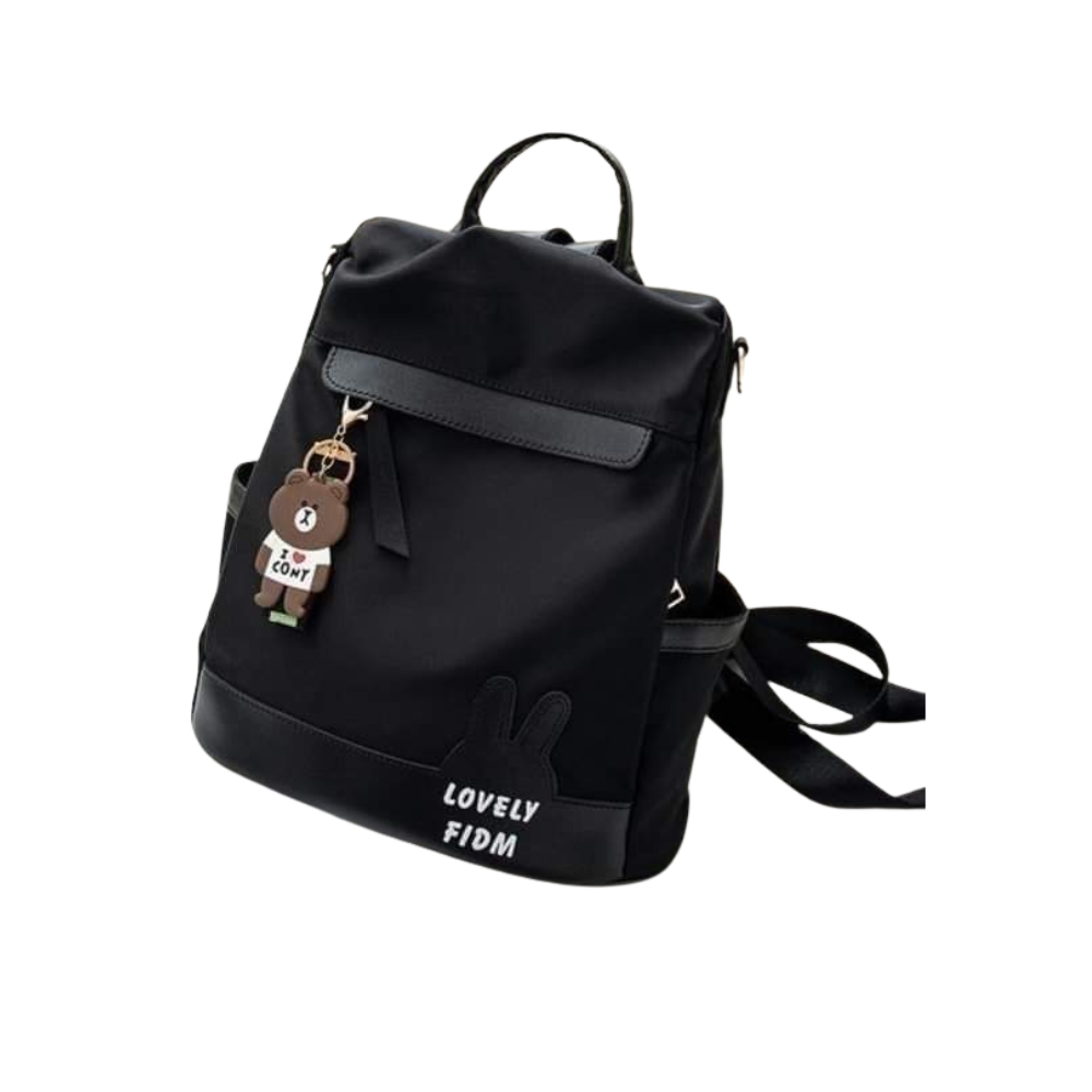 حقيبة بتصميم انيق جلد و قماش